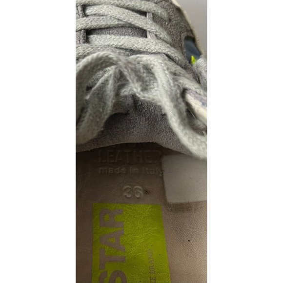 Golden Goose "Superstar" Blue, Gray & Yellow Sneakers, Size 6 (US) 36 (IT) - Picture 10 of 11